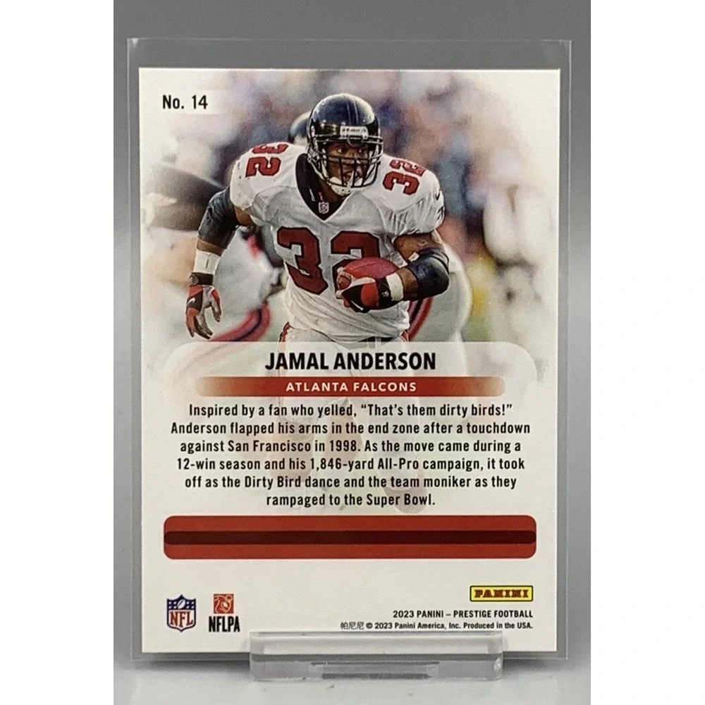Jamal Anderson 2023 Prestige Xtra Points Sunburst parallel‎ #14 Atlanta Falcons